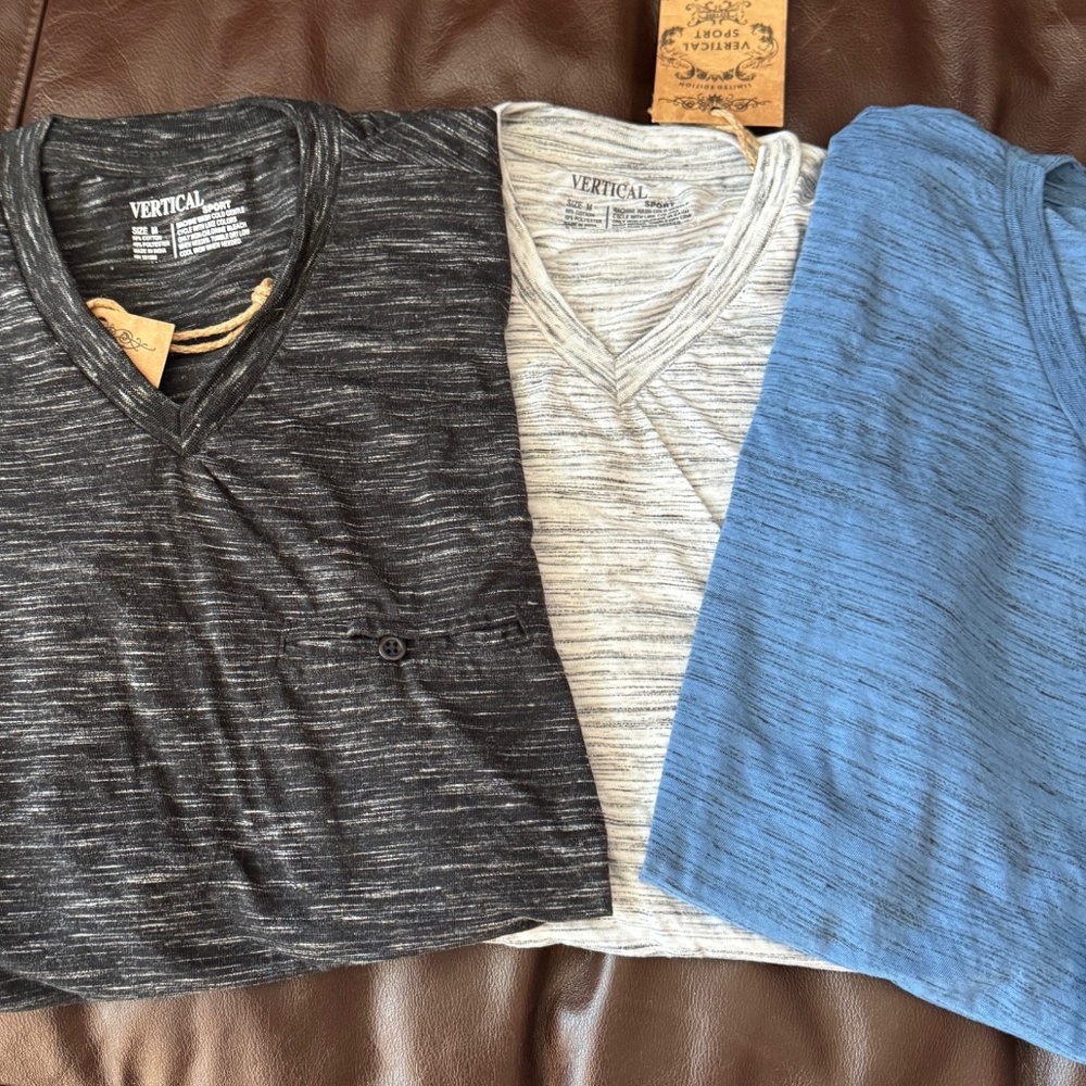 KEEP or RESELL! 4 NWT V-neck Pocket T-shirts 4 PACK! SLIM FIT $128 retail! - Picture 6 of 16